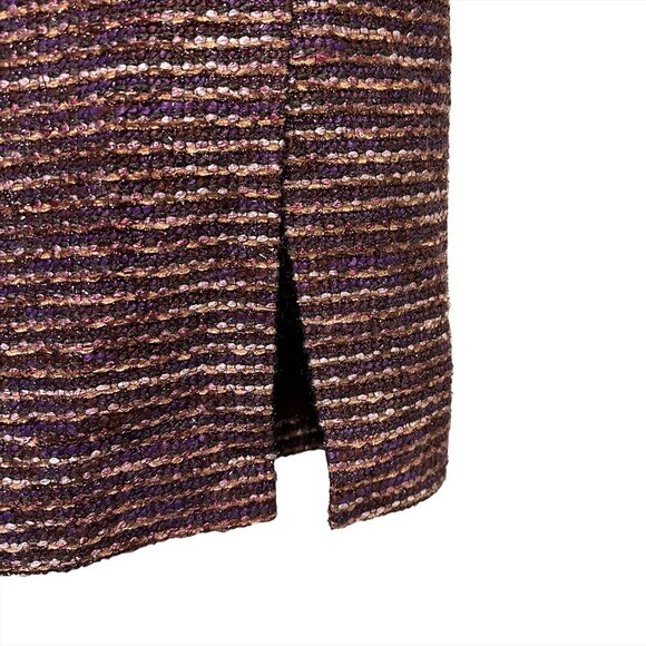 LAFAYETTE 148 NEW YORK Tweed Midi Pencil Skirt - Women's 2 - brown, purple - EUC - Picture 3 of 5